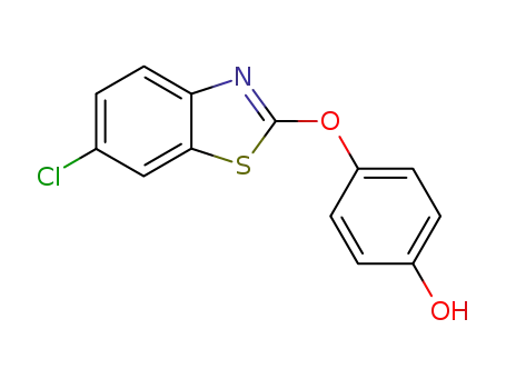 Molecular Structure of 70216-88-5 (4-[(6-Chloro-2-benzothiazolyl)oxy]phenol)