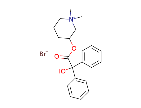 Piperidinium,3-[(2-hydroxy-2,2-diphenylacetyl)oxy]-1,1-dimethyl-, bromide (1:1)(76-90-4)