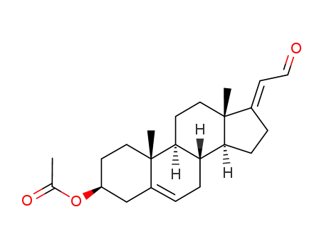 Molecular Structure of 16934-48-8 ((Z/E)-3β-Acetoxypregna-5,17(20)-dien-21-al)