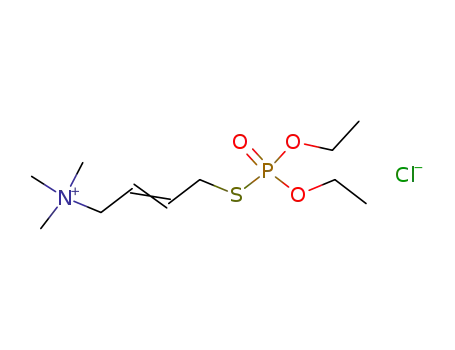 Molecular Structure of 108546-39-0 ([(E)-4-(Diethoxy-phosphorylsulfanyl)-but-2-enyl]-trimethyl-ammonium; chloride)