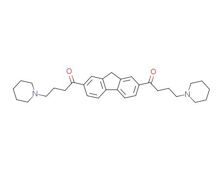 Molecular Structure of 34927-63-4 (1,1'-(9H-fluorene-2,7-diyl)bis(4-piperidinobutan-1-one))