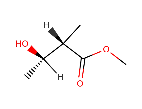 Molecular Structure of 66767-60-0 (methyl (2S,3S)-3-hydroxy-2-methylbutanoate)