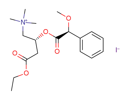 Molecular Structure of 107799-28-0 ((+)-(3R,2'S)-ethyl 3-<(2-methoxy-2-phenylacetyl)oxy>-4-(triethylammonio)butanoate iodide)