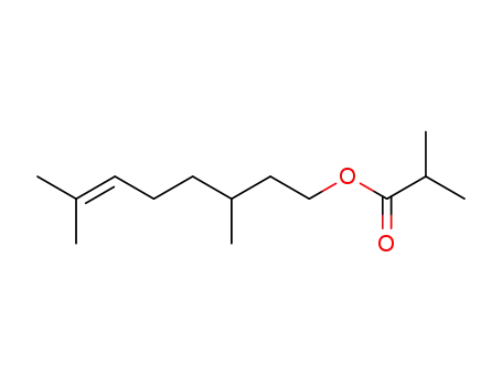 Molecular Structure of 97-89-2 (CITRONELLYL ISOBUTYRATE)