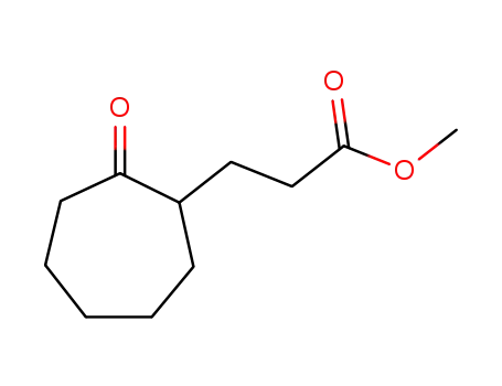 Molecular Structure of 10407-26-8 (Cycloheptanepropanoic acid, 2-oxo-, methyl ester)