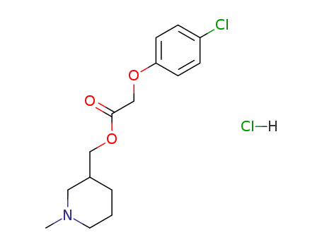 (1-Methylpiperidin-3-yl)methyl (4-chlorophenoxy)acetate--hydrogen chloride (1/1)