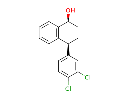 Molecular Structure of 167026-37-1 ((1S,4S)-4-(3,4-dichlorophenyl)-1,2,3,4-tetrahydronaphthalen-1-ol)
