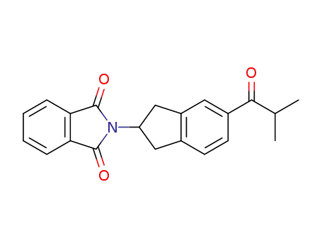 Molecular Structure of 172680-90-9 (2-(1,3-isoindolinedion-2-yl)-5-(2-methylpropionyl)indane)