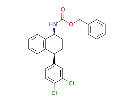 Molecular Structure of 1346228-88-3 (benzyl (1S,4S)-4-(3,4-dichlorophenyl)-1,2,3,4-tetrahydronaphthalen-1-ylcarbamate)