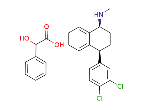 Molecular Structure of 254731-40-3 (1S-cis-4-(3,4-dichlorophenyl)-1,2,3,4-tetrahydro-N-methyl-1-naphthaleneamine-mandelate)