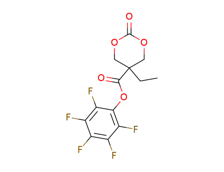 Molecular Structure of 1252553-70-0 (pentafluorophenyl 5-ethyl-2-oxo-1,3-dioxane-5-carboxylate)