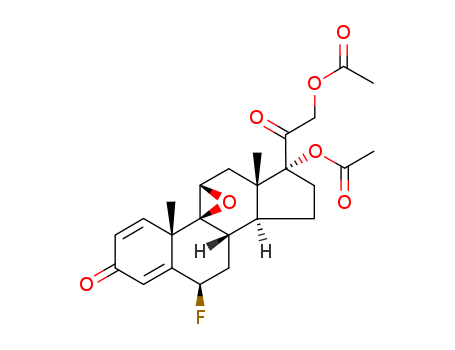Pregna-1,4-diene-3,20-dione,17,21-bis(acetyloxy)-9,11-epoxy-6-fluoro-, (6b,9b,11b)- (9CI)