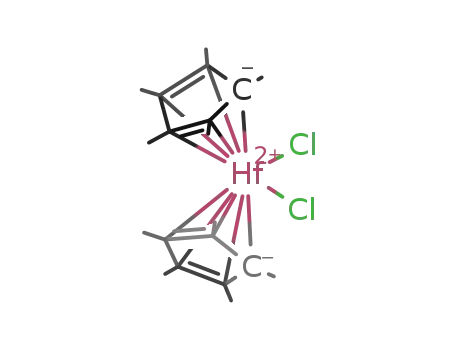 Molecular Structure of 85959-83-7 (BIS(PENTAMETHYLCYCLOPENTADIENYL)HAFNIUM DICHLORIDE)