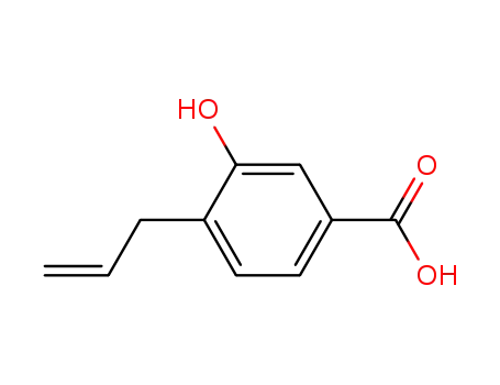 Molecular Structure of 103204-81-5 (3-hydroxy-4-(2-propenyl)benzoic acid)