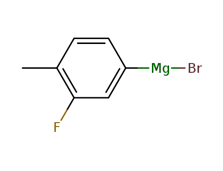 Molecular Structure of 185077-02-5 (3-FLUORO-2-METHYLPHENYLMAGNESIUM BROMID&)