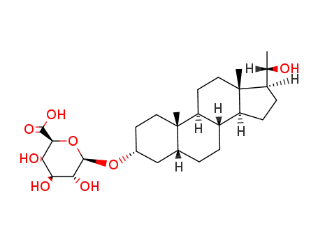 Molecular Structure of 1852-49-9 (3ALPHA,20ALPHA-DIHYDROXY-5BETA-PREGNANE 3-GLUCURONIDE)
