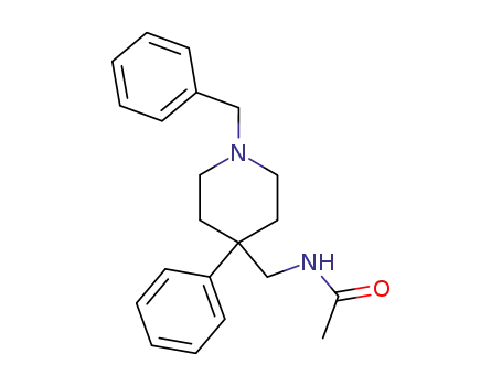 Molecular Structure of 7152-05-8 (N-[[4-Phenyl-1-(phenylmethyl)piperidin-4-yl]methyl]acetamide)