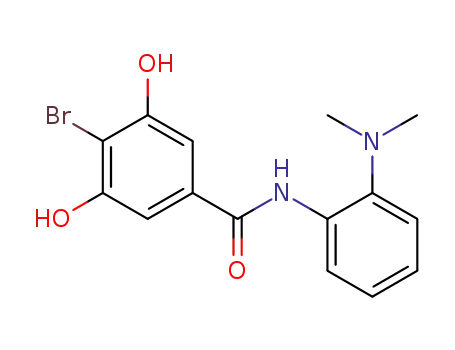 Molecular Structure of 4036-86-6 (4-bromo-N-[2-(dimethylamino)phenyl]-3,5-dihydroxybenzamide)