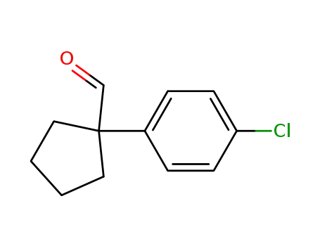Molecular Structure of 189810-98-8 (Cyclopentanecarboxaldehyde, 1-(4-chlorophenyl)-)
