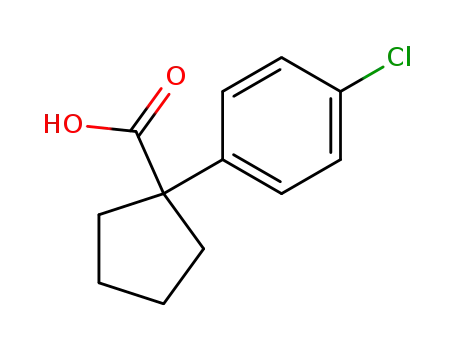 Molecular Structure of 80789-69-1 (1-(4-CHLOROPHENYL)-1-CYCLOPENTANECARBOXYLIC ACID)