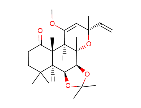 Molecular Structure of 898546-13-9 ((1S,6S,12S,16S,2R)-14-hydroxy-4,4,7,9,13,17,17-heptamethyl-3,5,8-trioxa-9-vinyltetracyclo[11.4.0.0.<sup>2,6</sup>0<sup>7,12</sup>]heptadecan-11-one)