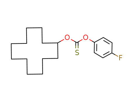 Molecular Structure of 130534-80-4 (Thiocarbonic acid O-cyclododecyl ester O-(4-fluoro-phenyl) ester)