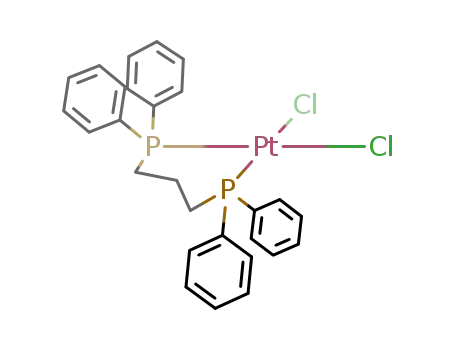 Molecular Structure of 59329-00-9 ({1,3-bis(diphenylphosphino)propane}platinumCl<sub>2</sub>)
