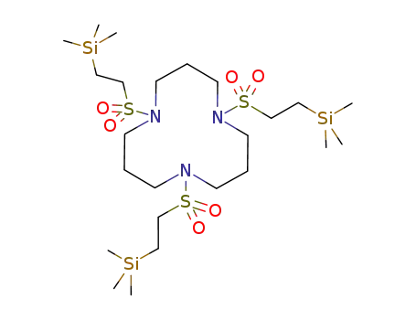 Molecular Structure of 340970-56-1 (N,N',N''-tris(β-trimethylsilylethanesulfonyl)-1,5,9-triazacyclododecane)