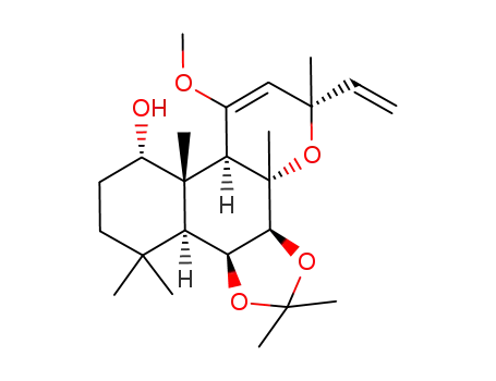 Molecular Structure of 115155-11-8 ((1S,6S,11S,12S,2R)-14-methoxy-1,4,4,8,8,12,16-heptamethyl-3,5,17-trioxa-16-vinyltetracyclo[11.4.0.0.<sup>2,6</sup>0<sup>7,12</sup>]heptadec-14-en-11-ol)