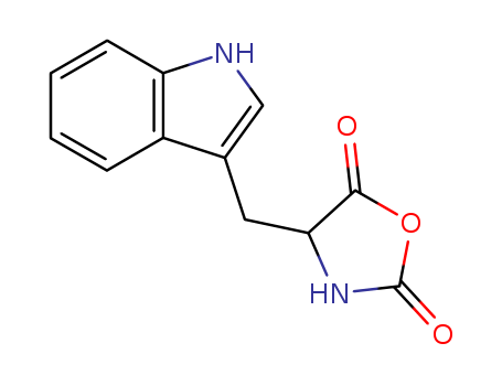 34487-85-9,4-(1H-indol-3-ylmethyl)oxazolidine-2,5-dione,2,5-Oxazolidinedione,4-(indol-3-ylmethyl)- (7CI); DL-Tryptophan N-carboxyanhydride; Tryptophan,N-carboxy-, cyclic anhydride