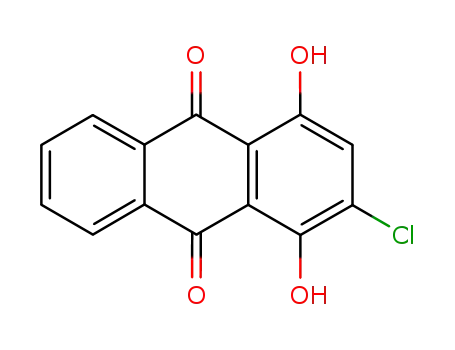 Molecular Structure of 81-53-8 (2-chloro-1,4-dihydroxyanthraquinone)