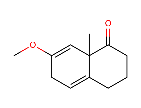 Molecular Structure of 65128-90-7 (7-methoxy-8a-methyl-1,2,3,4,6,8a-hexahydro-naphthalen-1-one)