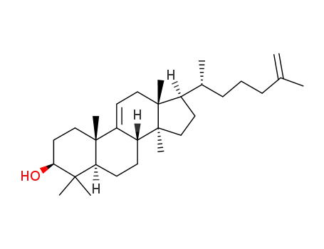 Molecular Structure of 129763-89-9 (5α-Lanosta-9(11),25-dien-3β-ol)