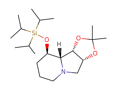 Molecular Structure of 253778-10-8 ([1S,2R,8R,8aR]-8-Triisopropylsilyloxy-1,2-(isopropylidenedioxy)indolizidine)