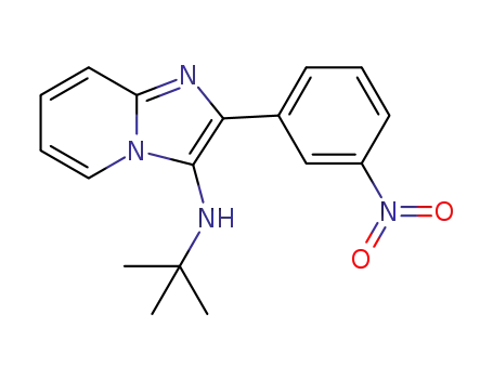 Molecular Structure of 1171753-50-6 (N-tert-butyl-2-(3-nitrophenyl)imidazo[1,2-a]pyridin-3-amine)