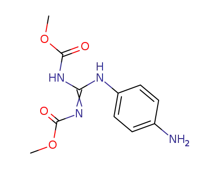Molecular Structure of 107167-58-8 (N-(p-aminophenyl)-N',N-dicarbomethoxyguanidine)