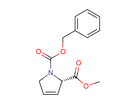 Molecular Structure of 5211-24-5 (1H-Pyrrole-1,2-dicarboxylic acid, 2,5-dihydro-, 2-methyl
1-(phenylmethyl) ester, (2S)-)