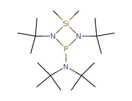 Molecular Structure of 82881-21-8 (1,3-Di-tert-butyl-2-(di-tert-butylamino)-4,4-dimethyl-1,3,2,4-diazaphosphasiletidin)