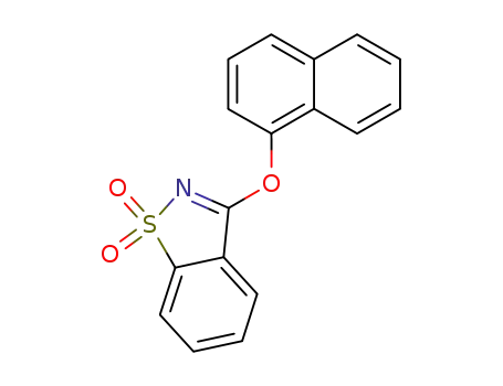 Molecular Structure of 132636-61-4 (1,2-Benzisothiazole, 3-(1-naphthalenyloxy)-, 1,1-dioxide)