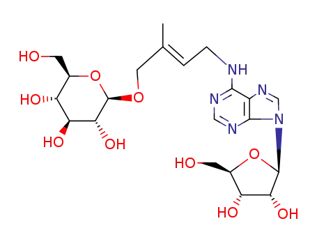 (2R,3R,4S,5S,6R)-2-(((E)-4-((9-((2R,3R,4S,5R)-3,4-Dihydroxy-5-(hydroxymethyl)tetrahydrofuran-2-yl)-9H-purin-6-yl)amino)-2-methylbut-2-en-1-yl)oxy)-6-(hydroxymethyl)tetrahydro-2H-pyran-3,4,5-triol