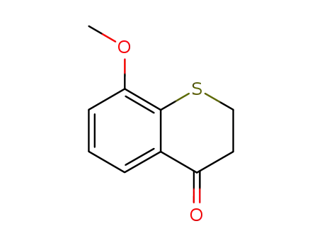 Molecular Structure of 66715-59-1 (2,3-Dihydro-8-methoxy-4H-1-benzothiopyran-4-one)
