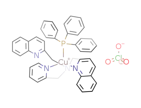 Molecular Structure of 155311-10-7 ((bis(2-quinolylmethyl)(2-pyridylmethyl)amine)(triphenylphosphino)copper(I) perchlorate)