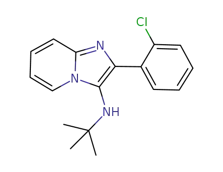 Molecular Structure of 853706-94-2 (N-(tert-butyl)-2-(2-chlorophenyl)imidazo[1,2-a]pyridin-3-amine)
