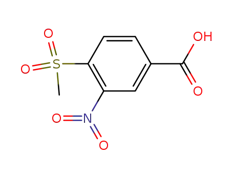 Molecular Structure of 81029-08-5 (4-METHANESULFONYL-3-NITRO-BENZOIC ACID)