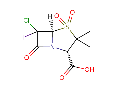 Molecular Structure of 76517-16-3 (6-chloro-6-iodopenicillanic acid 1,1-dioxide)