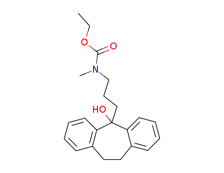 Molecular Structure of 16234-89-2 (5-<3-(N-Carbethoxy-N-methyl-amino>-propyl>-10,11-dihydro-dibenzo<a,d>cyclohepten-5-ol)