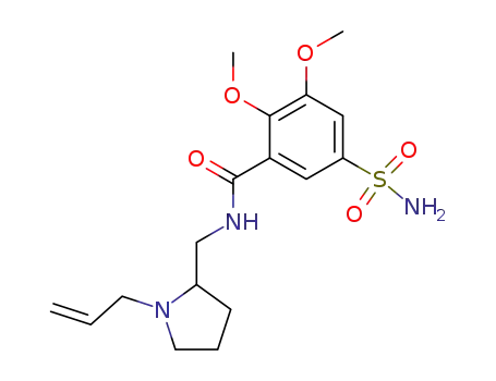 Molecular Structure of 66644-81-3 (N-(1-Allyl-2-pyrrolidinyl)methyl-2,3-dimethoxy-5-sulfamoylbenzamide)