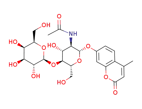 Molecular Structure of 73448-32-5 (methylumbelliferyl 2-acetamido-2-deoxy-beta-D-lactoside)