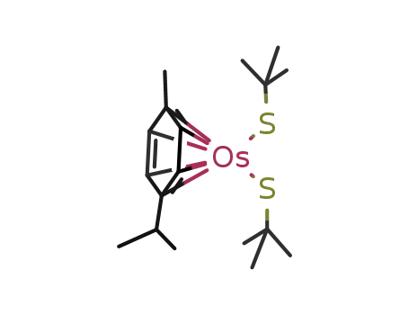 Molecular Structure of 134654-72-1 ((p-cymene)osmium bis(t-butylthiolate))