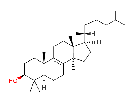 Molecular Structure of 13879-09-9 (Lanost-8-en-3-ol, (3a,13a,14b,17a)- (9CI))